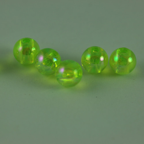 FLUORESCENT GREEN BEADS 6 MM